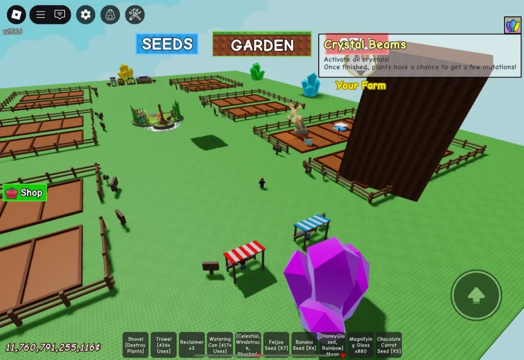 What the Crystal Beam Mutation Does in Grow a Garden